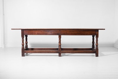 Lot 26 - An oak refectory table