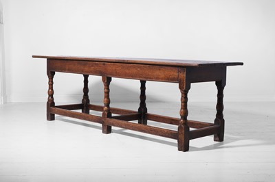 Lot 26 - An oak refectory table