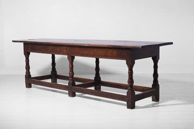 Lot 26 - An oak refectory table