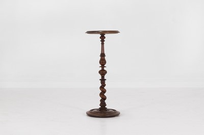 Lot 35 - A William and Mary turned walnut candlestand