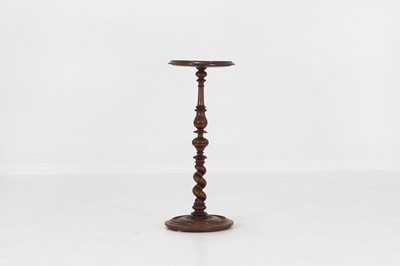 Lot 35 - A William and Mary turned walnut candlestand