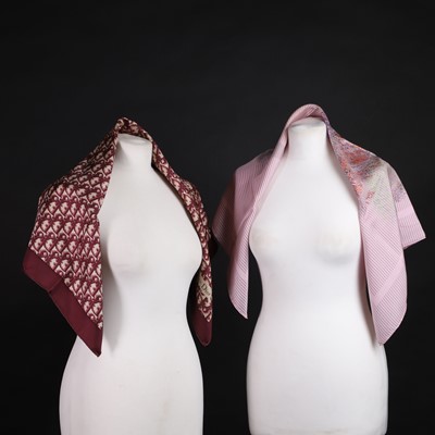 Lot 1417 - Two Christian Dior silk scarves