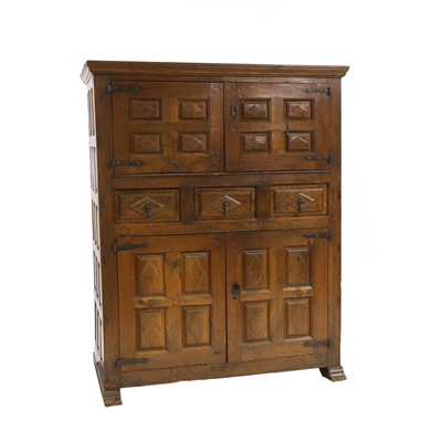Lot 370 - A walnut cupboard