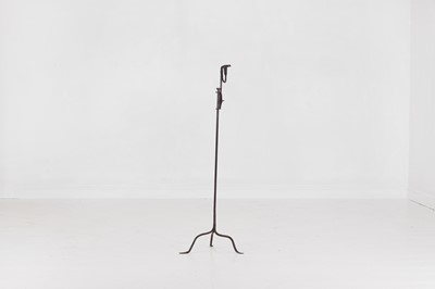 Lot 6 - A wrought-iron floor-standing rush light
