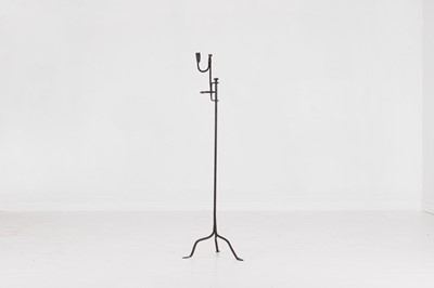 Lot 6 - A wrought-iron floor-standing rush light