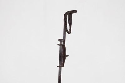 Lot 6 - A wrought-iron floor-standing rush light