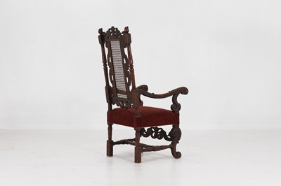 Lot 23 - A walnut armchair