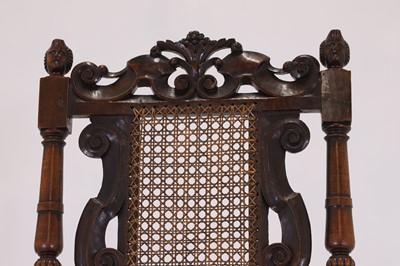 Lot 23 - A walnut armchair