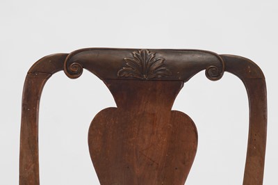 Lot 32 - A carved walnut side chair