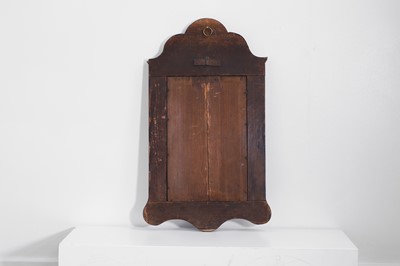 Lot 9 - A walnut, marquetry and mother-of-pearl inlaid wall mirror