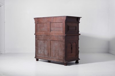 Lot 33 - A Charles II oak enclosed chest of drawers