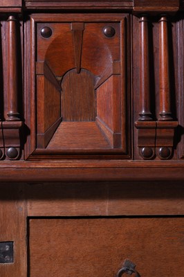 Lot 33 - A Charles II oak enclosed chest of drawers