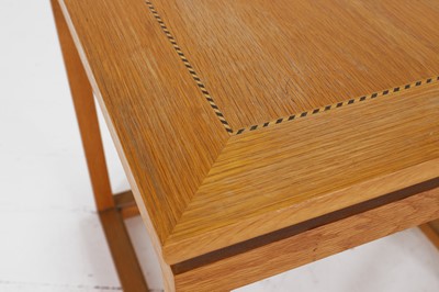 Lot 24 - A pair of golden oak side tables by Linley