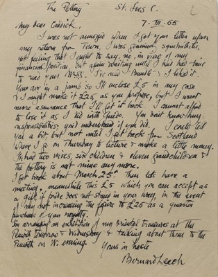 Lot 171 - A series of letters from Bernard Leach (1887-1979)