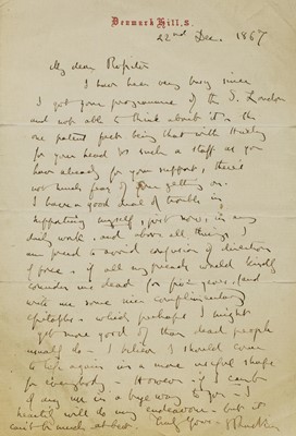 Lot 245 - John Ruskin (1819-1900)