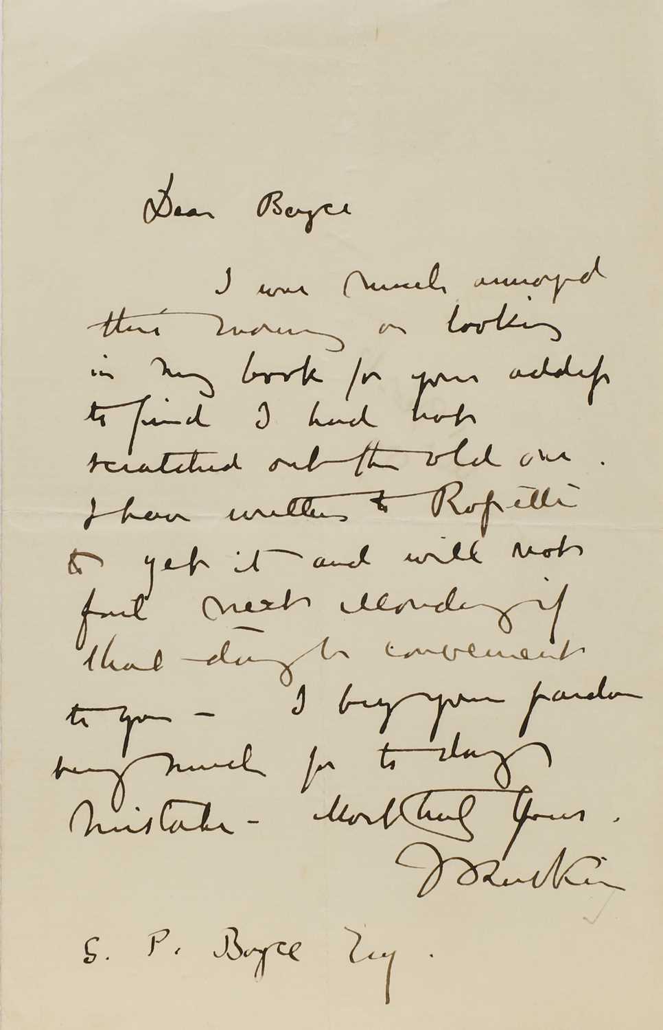 Lot 257 - John Ruskin (1819-1900)