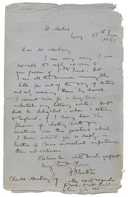 Lot 257 - John Ruskin (1819-1900)