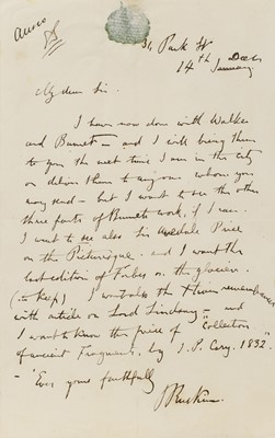 Lot 257 - John Ruskin (1819-1900)