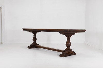 Lot 125 - A walnut refectory table