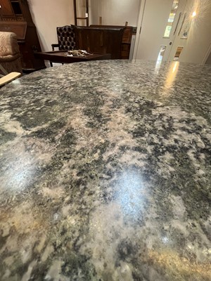 Lot 250 - A green marble centre table by Rose Uniacke