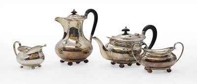 Lot 90 - A silver tea service