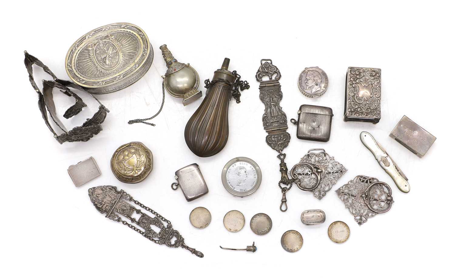 Lot 24 - A collection of silver items,