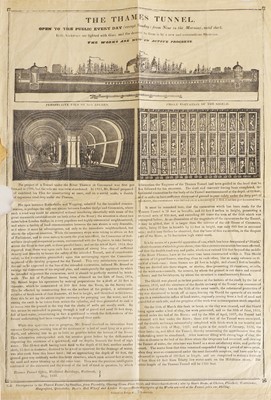 Lot 133 - A 'Thames Tunnel' broadsheet