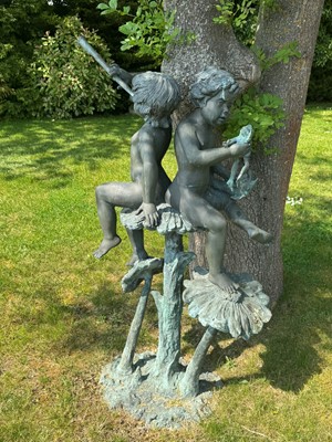 Lot 298 - A bronze fountain