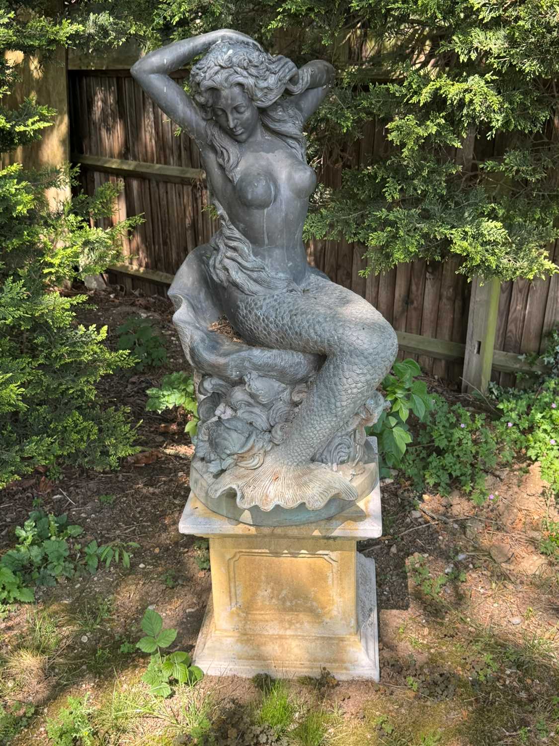 Lot 299 - A bronze of a mermaid