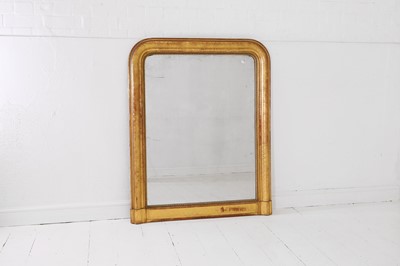 Lot 48 - A giltwood and gesso overmantel mirror