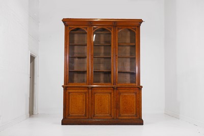 Lot 466 - An early Victorian golden oak library bookcase