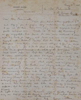 Lot 224 - A group of letters relating to John Ruskin