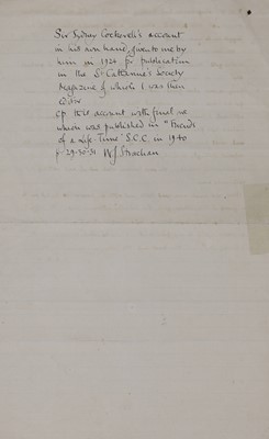 Lot 224 - A group of letters relating to John Ruskin