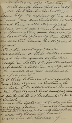 Lot 224 - A group of letters relating to John Ruskin