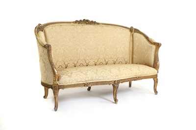 Lot 401 - ​​A French giltwood canape