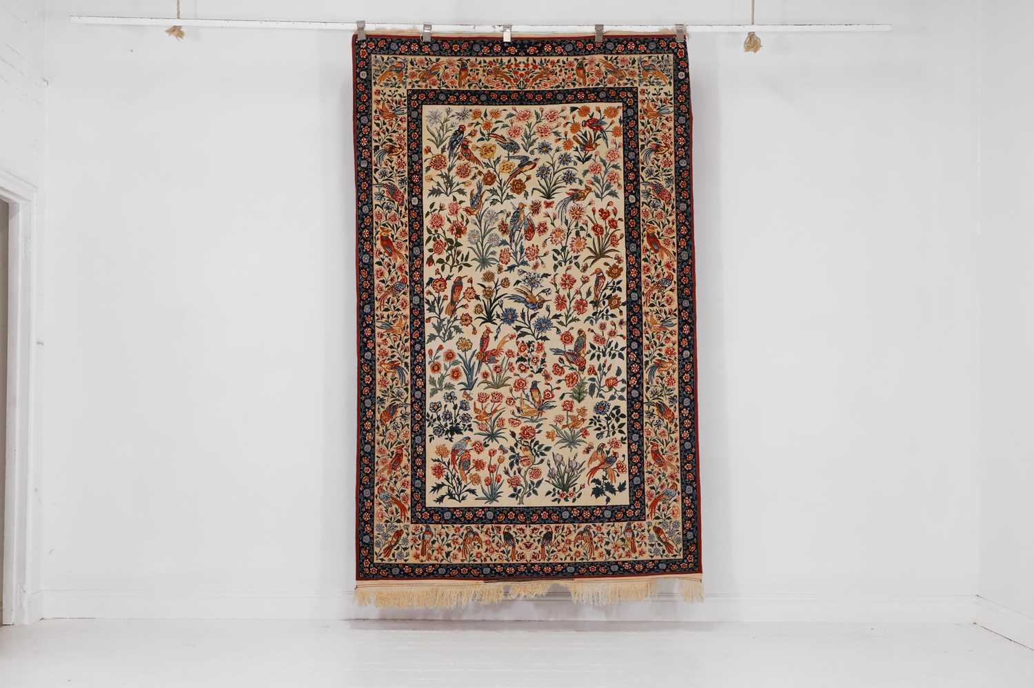 Lot 241 - An Isfahan silk and wool rug