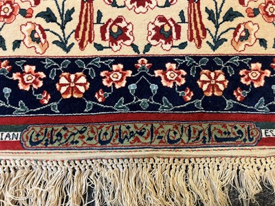 Lot 241 - An Isfahan silk and wool rug