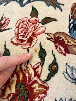 Lot 241 - An Isfahan silk and wool rug