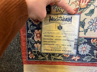 Lot 241 - An Isfahan silk and wool rug