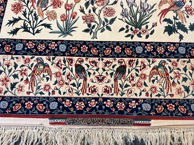 Lot 241 - An Isfahan silk and wool rug
