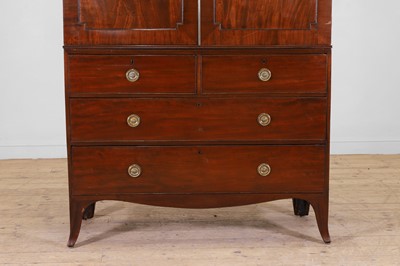 Lot 179 - A George III mahogany linen press