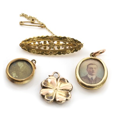 Lot 361 - A small group of antique jewellery