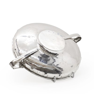 Lot 10 - An Arts & Crafts silver twin handled bowl