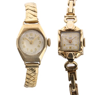 Lot 584 - Two ladies' mechanical bracelet watches