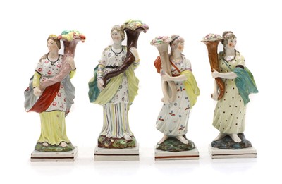 Lot 95 - Four Staffordshire pearlware figures