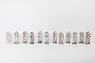 Lot 437 - A collection of pearlware figures