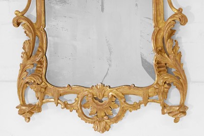 Lot 492 - A George III-style carved giltwood pier mirror