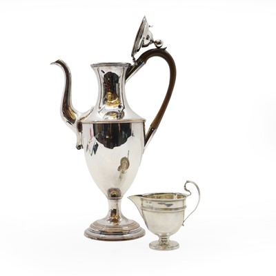 Lot 49 - A Sheffield plate coffee pot