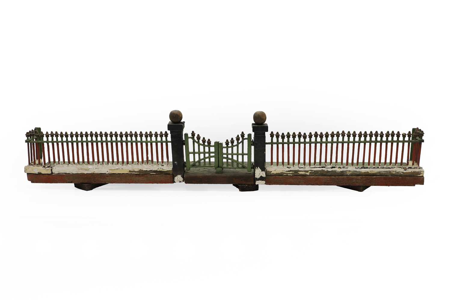Lot 328 - A scratch built model of a gate with fence,