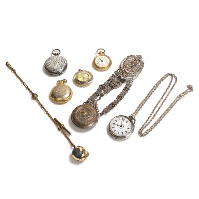 Lot 440 - A group of silver and gilt metal pocket watches